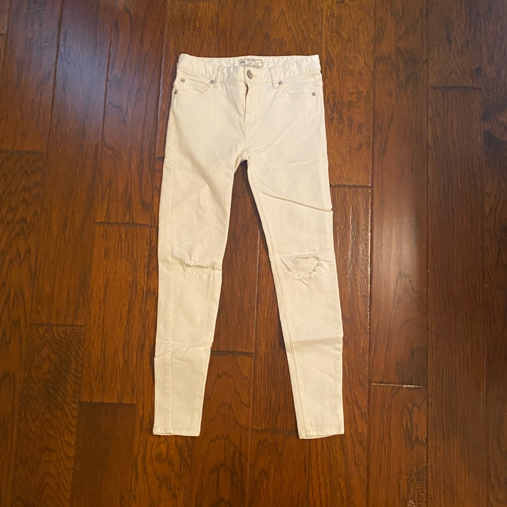 Free people white skinny jeans